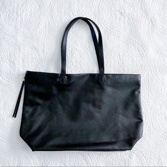 Donna Karan Cosmetics Black Zip Top Shoulder Bag - Picture 7 of 13